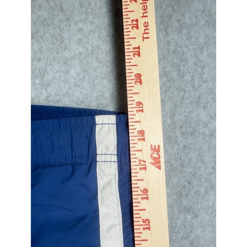 Nautica Men's Blue Swim Trunks Size M Mesh Lined Drawstring Cargo Pocket Beach